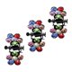 thumbnail image 3 of 12 piezas pequeñas flores de cristal pinzas para el pelo de metal para niños Mini pinzas para el pelo con diamantes de imitación GeweYeeli PS6851-04, 3 of 7