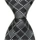 Matching Tie Guy 2708 S6 - 11 Pouces Cravate à Glissière - Gris avec des Carrés Noirs - 24 Mois à 4T – image 1 sur 1