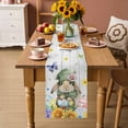 thumbnail image 2 of Spring Easter Table Runner 48 Inches, Watercolor Floral Rabbits Eggs Butterflies Wood Bed Runner Dresser Scarves Tabletop for Indoor Outdoor Parties/Ceremony/Banquet, 13" x 48", 2 of 8