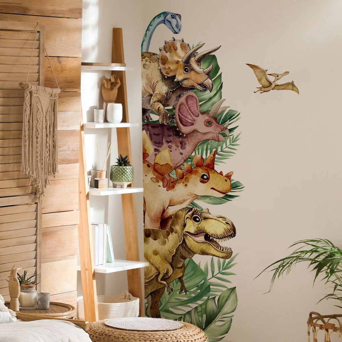 Dinosaur Wall Decals Peel and Stick Removable Wall Stickers for Boys Room Jurassic World Wall Art Stickers Kids Baby Nursery Wall Decor