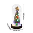 thumbnail image 3 of Hwkond Arbol De Navidad Mini Christmas Tree Glass Cover LED Color Light Decoration Ornament Christmas Desktop Decoration Ornament, 3 of 6
