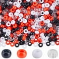 thumbnail image 1 of 1 Boîte 800 Pcs Perles Poney 6 x 9 mm Perles Poney Rouges Noires Assorties Noël Rouge Noir Petit Baril Blanc Entretoises en Plastique Transparent pour Fabrication de Bijoux Cadeaux de Fête pour Femmes Décorations de Cheveux Artisanat, 1 of 5