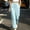 Blue women straight leg pants with pockets a1, variant on Cagogo Women's Straight Leg Elastic Waist Trousers With Pockets Casual Solid Loose Ankle Pants Workout Lounge Yoga Summer Beach Travel Office, Army Green M
