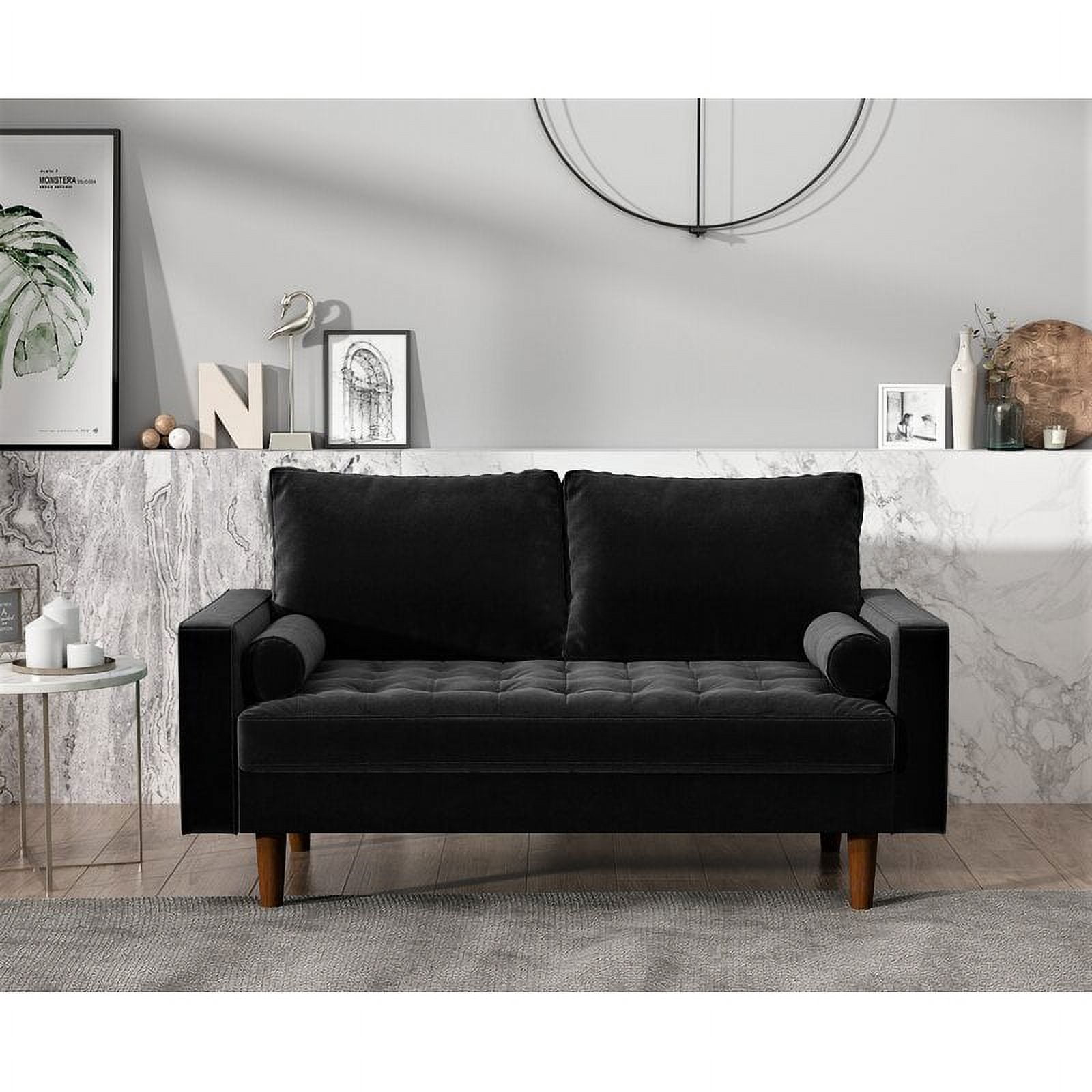 Womble 50.3'' Velvet Square Arm Loveseat