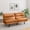Brown, variant on Convertible Armless Futon Sofa Bed,3" Memory Foam Modern Loveseat Couch,71" L Sleeper Sofa Bed,Small Splitback Modern Faux Leather Futon Sofa