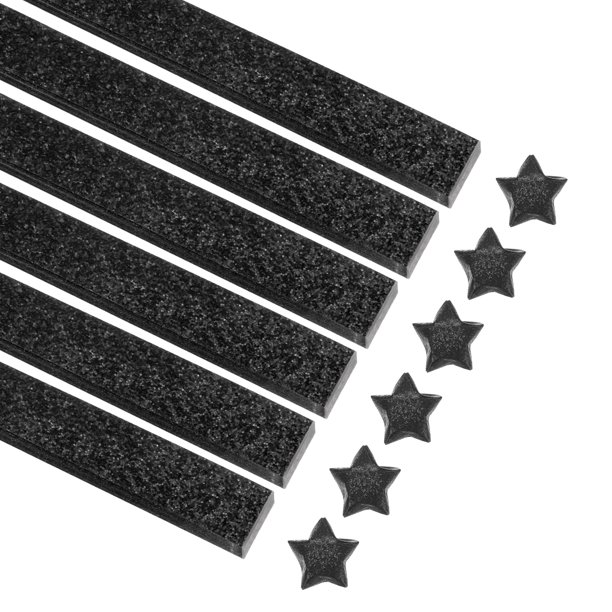 360 Hojas de Papel de Origami con Brillo Estrellas Papeles Negros Papel Plegable, 0.4 x 9.5"