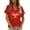Red(Style 178), variant on Ladies Carnival Blouses, Women Mardi Gras T-Shirt Fashionable Loose Party Carnival Printed V Neck Short Sleeve Tops