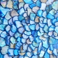 thumbnail image 4 of American Art Decor Blue Seashell Mosaic Coastal Shadow Box Framed Wall Art - 19.62" x 19.62", 4 of 7