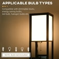 thumbnail image 5 of HOMCOM Modern Floor Lamp with Shelves, Dual Light, Standing Lamp, Black, 5 of 9