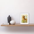 thumbnail image 2 of Abyssinian Cat with Plants Art Nouveau Bright Modern Watercolour Illustration Artwork Framed Wall Art Print 9X7 Inch, 2 of 5