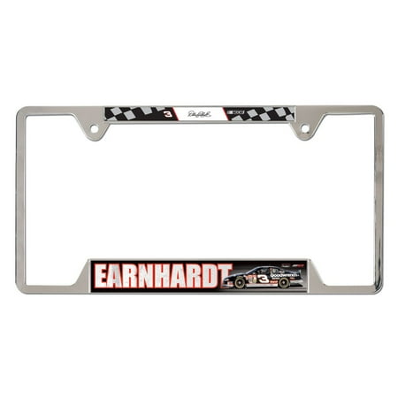 Dale Earnhardt Sr. Official NASCAR 12 inch x 6 inch Metal License Plate Frame by WinCraft