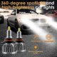 thumbnail image 2 of H7 LED Headlight Bulbs 10-32V Upgraded 360 Degree H7 LED Bulbs 60W White Extremely Bright 18000LM, 2 of 5