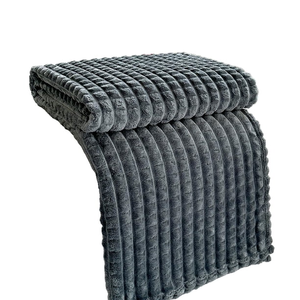 Manta de Lanzamiento para Sofá 59x40 Manta de Lana Funda de Almohada Sofá Uso Suave Cálido Crema Esponjosa Color Manta Sólida Decoración Y Regalo Mantas a Rayas Manta de Lanzamiento Suave