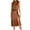 Coffee, variant on ZZwxWA Daily Wear Women's Summer Formal Satin Dress, Sleeveless Side Slit Flowy Maxi Dresses Wrap Satin Cocktail Midi Dress