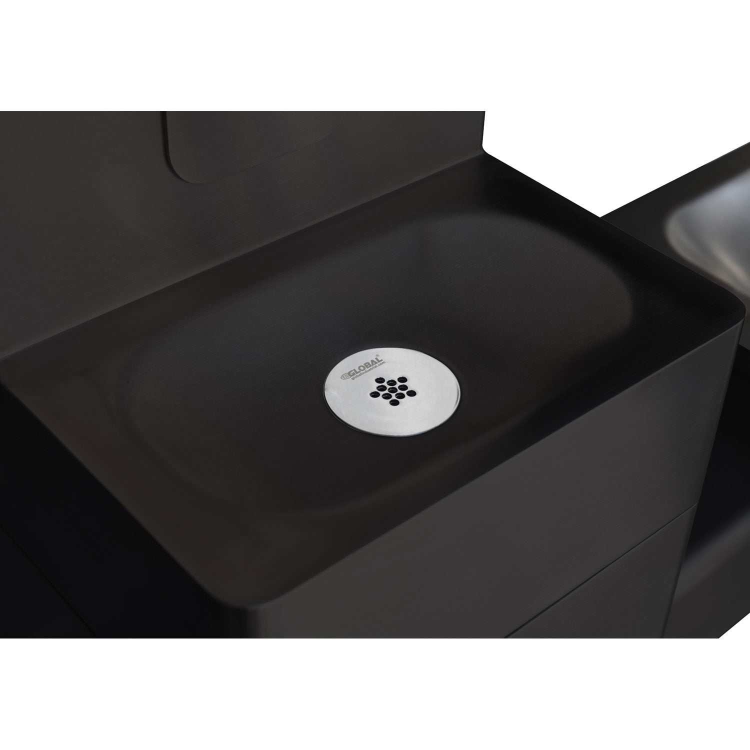 Outdoor Bottle Filling Station & Drinking Fountain, Black Powder Coat