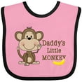 thumbnail image 3 of Inktastic Daddy's little Monkey Boys or Girls Baby Bib, 3 of 4