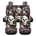 thumbnail image 7 of Pzuqiu Skull Printed Car Accessories Set Breathable Full Wrapping Edge Seat Covers Easy to Install 4 Pack Universal Seat Covers for Cars Universal Cars Interior Covers For Sedans Trucks, 7 of 7