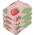 thumbnail image 3 of Coolnut Strawberry and Daisy Washcloths Towels, Highly Absorbent and Soft Cotton Face Cloths, 2 Pack Quick Dry Wash Cloths - 12 X 12 Inches Washcloth Gift, 3 of 7