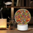 thumbnail image 6 of Daiia Hippie Peace Love Pattern Acrylic Night Light, LED Touch Light, Bedroom Night Light, Soft Glowing Lamp Perfect Gift for Mother's Day, Birthday, or Christmas, 6 of 9