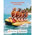 thumbnail image 2 of VEVOR Towable Tubes for Boating, 5 Riders Inflatable Boat Tubes and Towables, 850 lbs Capacity Water Sport Tube for Boat to Pull - with Full Nylon Cover, Padded Grip Handles & Safety Valve, 2 of 9