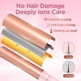 thumbnail image 4 of Rizador de pelo 5 en 1 con varita, plancha de pelo de 3 cilindros, 3 rizadores de cerámica (de 0,89 a 3,17 cm), 2 temperaturas de calentamiento rápido, guante y pinza (rosa claro), 4 of 5