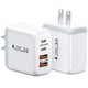 thumbnail image 1 of Bloque de carga USB C Kuewtya de 40 W, paquete de 2, 4 puertos tipo C, blanco, 1 of 7