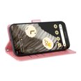 thumbnail image 4 of Compatible with Google Pixel 7 Pro Wallet Case with Card Holder & Cash Slot [RFID Blocking],Wallet Wristlet Pressed Butterfly Flower PU Leather Magnetic Flip Folio Cover for Women Men,Pink, 4 of 11