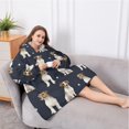 thumbnail image 5 of Oversized Wearable Blanket Hoodie,Jack Russell Terrier Sherpa Blanket Hoodie with Super Pockets,Super Warm Fuzzy Pullover for Women & Men, 5 of 6
