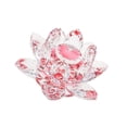thumbnail image 1 of Crystal Lotus Flower Crafts Paperweights Glass Lotus Buddhist Ornament Feng Model Red, 1 of 8