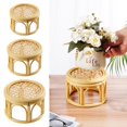 thumbnail image 4 of BETTERLIFE Rattan Round Riser Plant Stand Indoor | Rustiღ Y7I9, 4 of 9
