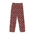 thumbnail image 3 of Lsque Red Floral Print Men's Pajama Pants, Lounge Pant - Comfortable Home Wear,Elastic Waistband, Stylish Design-Medium, 3 of 9
