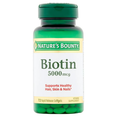 Nature's Bounty Biotine supplément de vitamine Gélules, 5000mcg, 72 count