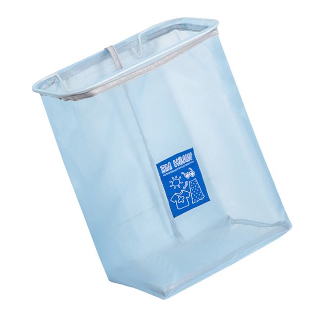 Bewildely 2021 nuevo cesto de ropa sucia transpirable montado en la pared cesto de ropa sucia plegable cestas de almacenamiento de ropa de baño Almacenamiento y organización del hogar azul Bewildely HA007154-01