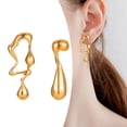 thumbnail image 1 of Pendientes de , aros de lágrima, pendientes de estilo llamativo, pendientes colgantes, pendientes irregulares, joyería para vacaciones de Oro, 1 of 10