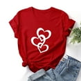 thumbnail image 4 of KIHOUT Fashion Tops for Women Ladies Girls Plus Size Valentine's Day Print Tees Short Sleeve T Shirt Blouse Tops, Size S-3XL, 4 of 8