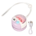 thumbnail image 3 of Lindo ventilador de cuello colgante 3 velocidades ajustable sin aspas silencioso mini ventilador portátil USB con cordón para viajes de oficina en casa, 3 of 8