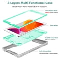 thumbnail image 3 of Dteck Case for Apple iPad 8th Generation 10.2" (2020),Shockproof Rubber Armor 3-Layer Protection iPad 7th Gen 10.2-inch 2019 Case Hybrid Hard Kicstand Cover without Screen Protector,Green, 3 of 8