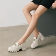 thumbnail image 3 of DREAM PAIRS Mocasines de Mujer con Plataforma Gruesa Beige Talla 8.5, 3 of 8