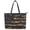 American Flag Design, variant on Uourmeti Stained Glass Frog Curved Handbag, PU Leather Tote Bag for Shopping, Zipper Large Capacity Saddle Handbag