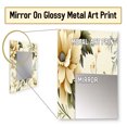 thumbnail image 3 of Designart "Simplistic Victorian Elegance I" Floral Wall Mirror, Printed White Wall Mirror, Traditional Bathroom Wall Mirror, Decorative Floral Mirror - 30x40 Inch, 3 of 5