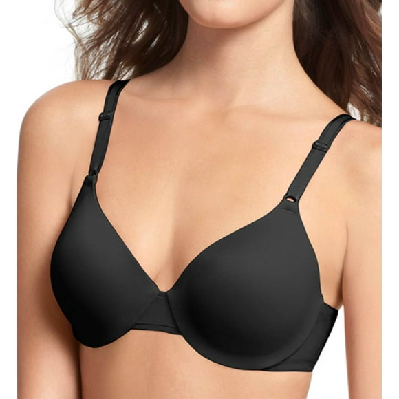 Soutien-gorge pour Femmes Warner's 1593 This is Not a Bra Tailored à Armatures, Contour (Riche Noir 34D)