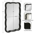 thumbnail image 3 of Kate and Laurel 23.75 x 38 Black Farmhouse Mirror, 3 of 8