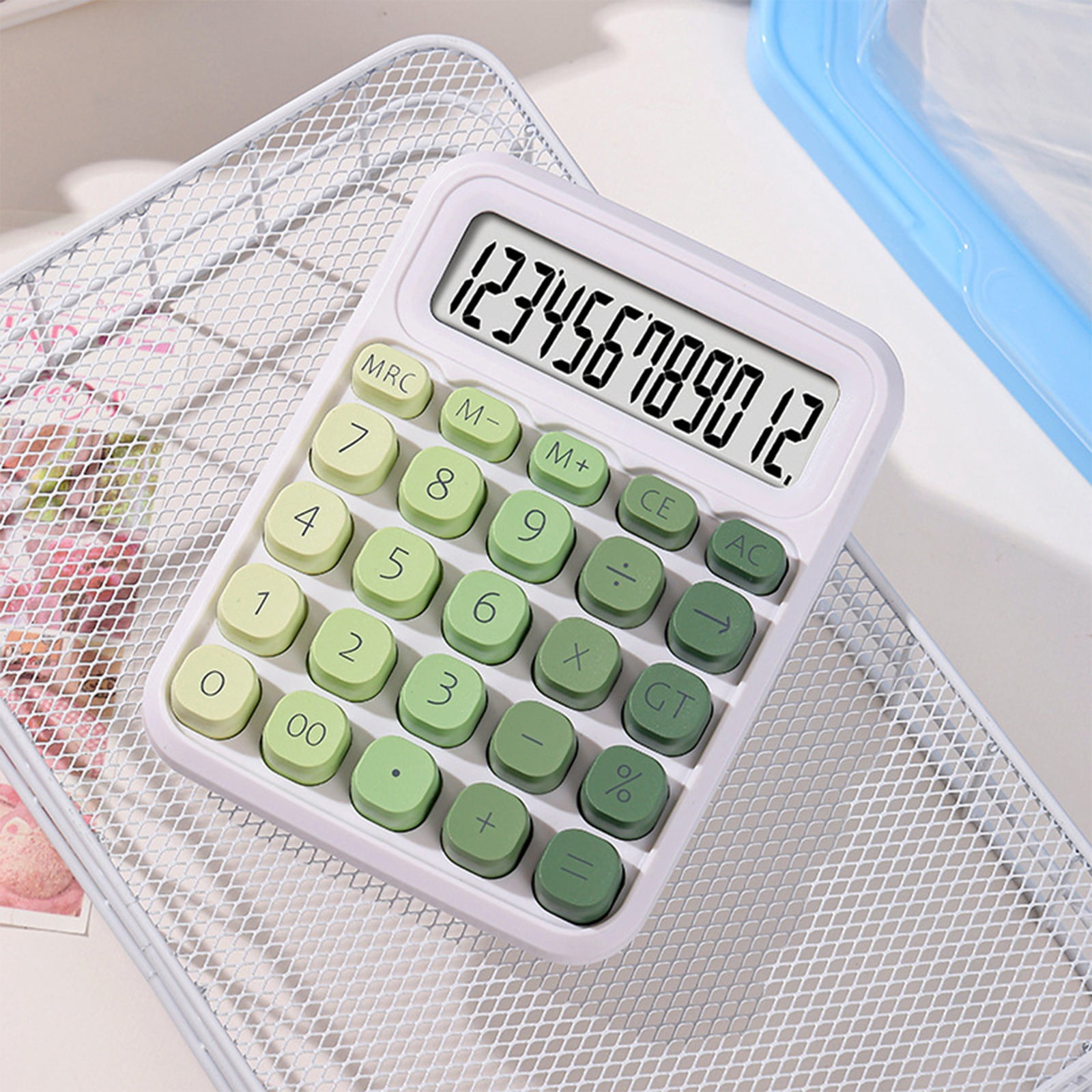 Fufafayo Calculator, Cute Mini Desktop Calculator With Big Buttons Portable Candy-Colored Math Calculator For Study Teachers Office