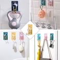 thumbnail image 2 of Wall Hook Washbasin Holder Collapsible Double Layer Storage Hanger Traceless Cartoon Patterns Suction Cup Bathroom Kitchen Animal 3, 2 of 7