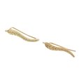 thumbnail image 4 of WHAMVOX 1 Pair Chic Leaf Ear Climbers Delicate Fashion Crawler Cuff Earrings Jewelry for Women (Golden), 4 of 8