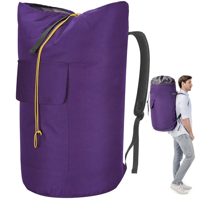 Mochila de lavandería Ãzhido College extra grande, color morado, 115 L