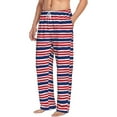 thumbnail image 5 of Cauagu USA Colors Stripes Mens Pajama Pants Sleep & Lounge Pants,PJ Bottoms with Pockets-Medium, 5 of 7