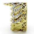 thumbnail image 4 of IP Gold(Ion Plating) Stainless Steel Ring with Top Grade Crystal in Tanzanite for Women Style TK1105, 4 of 4