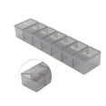 thumbnail image 3 of Unique Bargains 1 Pc 7 Grids Single Row Pill Case Waterproof for Travel Clear Gray, 3 of 6