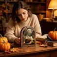 thumbnail image 5 of forest Ghosts Arched Wood Frame Tabletop Decor, Rustic Halloween Wall Art, Warm Spooky Artwork for Shelf Styling, Desk Decor, Living Rooms, Walls, 8.9 X 7.2 Inch, 5 of 7